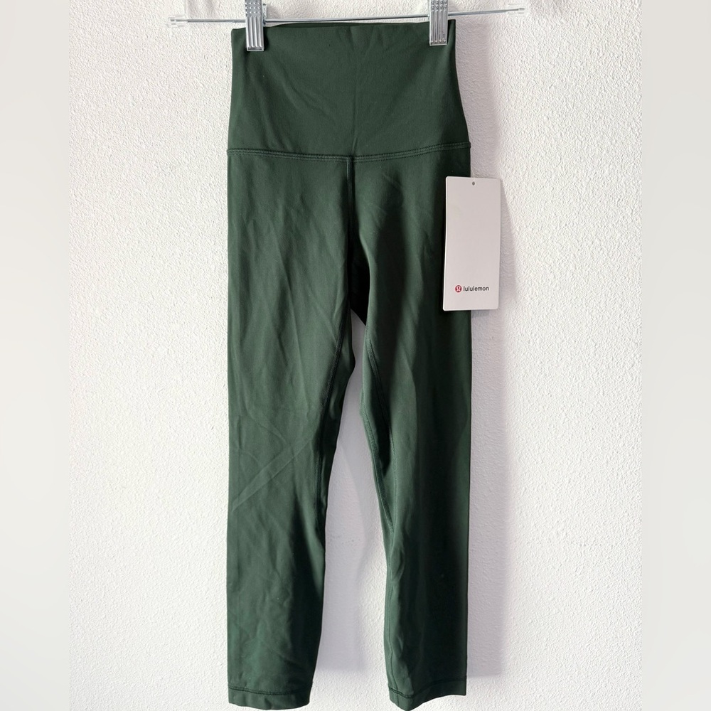 LULULEMON Align HR Crop 23” Size 0 | Rainforest Green | Nulu Buttery Soft NWT - Picture 8 of 16